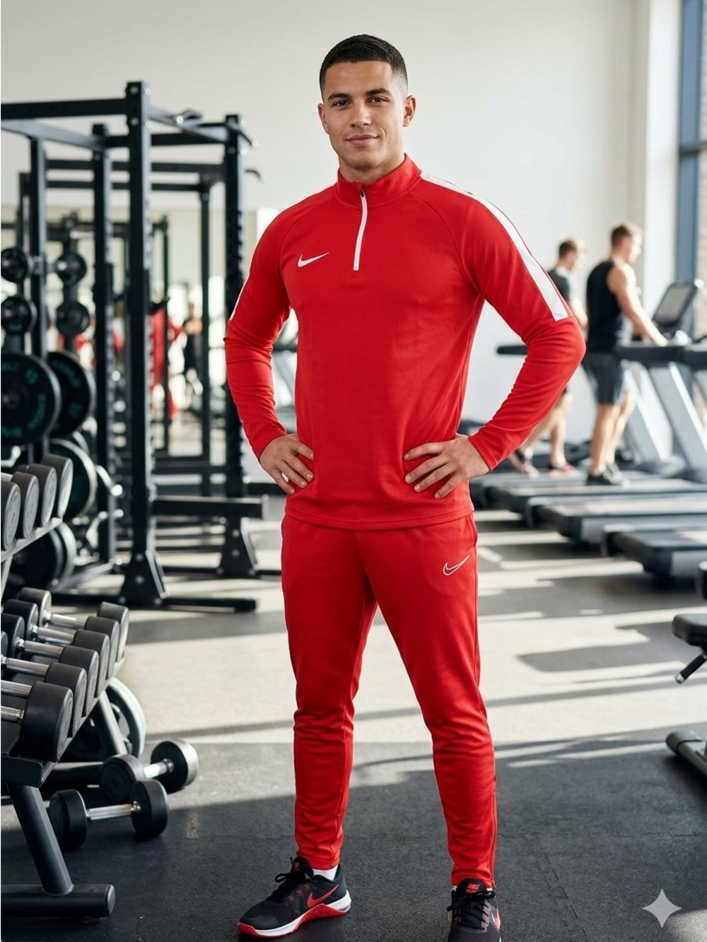 Nike Men's Dri-FIT Academy 18 Drill Top - University Red / White